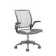 Pinstripe Mesh Silver World Task Chair, Adjustable Arms, Gray Frame,Silver,hi-res
